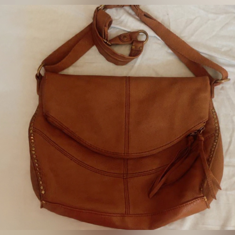 The Sak Tan Leather Shoulder Bag